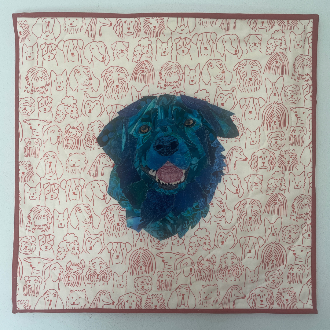 Blue/ Black Lab wall art