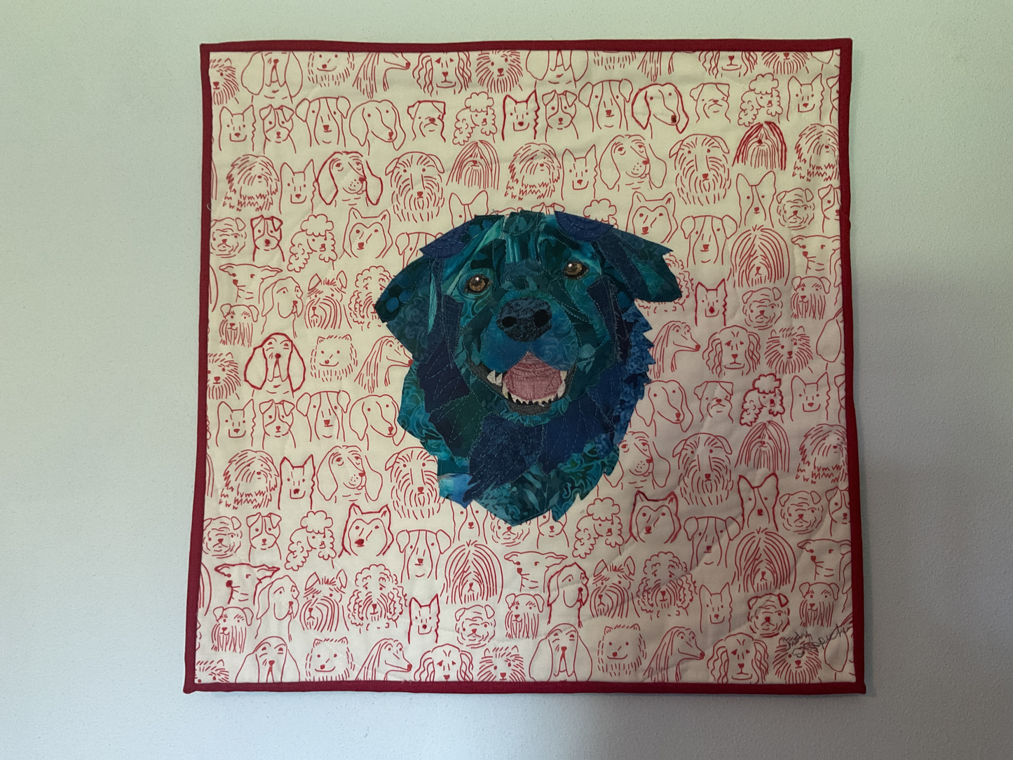 Blue/ Black Lab wall art